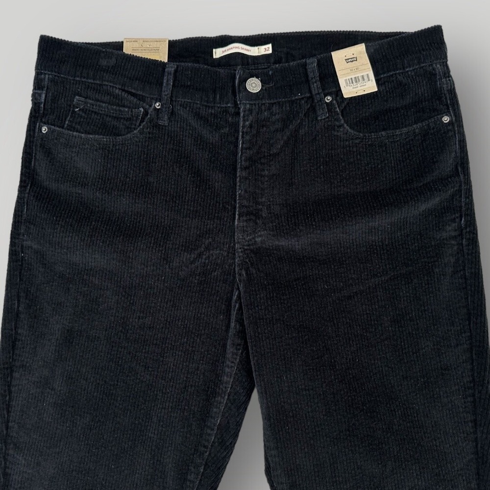 NWT Levi's 311 Shaping Skinny Corduroy Women's Black Jeans Sz 32x30 NEW $59 - Picture 3 of 8